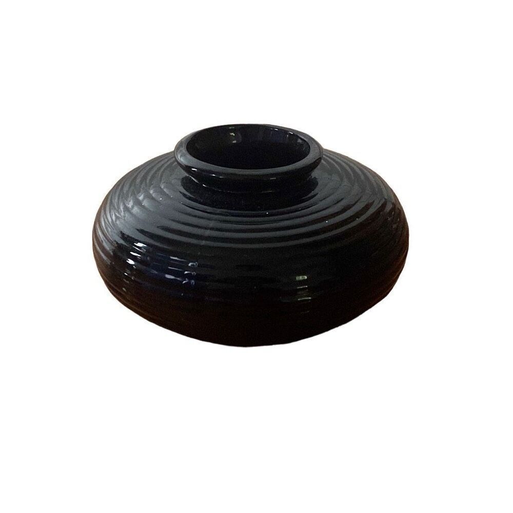 Vintage 90s Party lite dark brown black glass candle holder bud vase Partylite